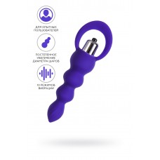 Анальная втулка ToDo by Toyfa Twisty, силикон, фиолетовый, 14 см, Ø 3,2 см