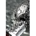 Анальная втулка Metal by TOYFA, металл, серебряная, с красным кристаллом, 8 см, Ø 3,5 см, 265 г