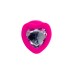 Анальная втулка ToDo by Toyfa Diamond Heart, водонепроницаемая, силикон, розовая, 7 см, Ø 2 см