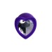Анальная втулка ToDo by Toyfa Diamond Heart, водонепроницаемая, силикон, фиолетовая, 7 см, Ø 2 см
