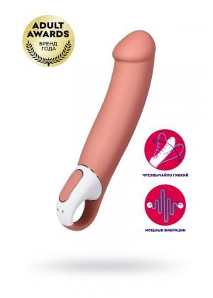 Нереалистичный вибратор Satisfyer Vibes Master, Силикон, Бежевый, 23,5 см