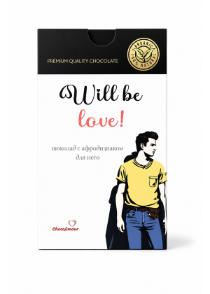 Мужской возбуждающий шоколад, ChocoAmour *Will be love*, 10 гр