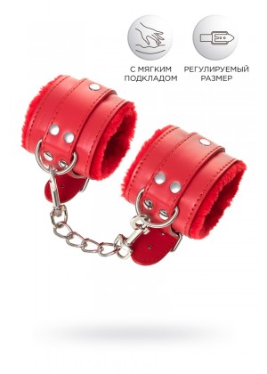 Наручники Anonymo #0105, PU кожа, красные, 27 см Наручники Anonymo #0105, PU кожа, красные, 27 см