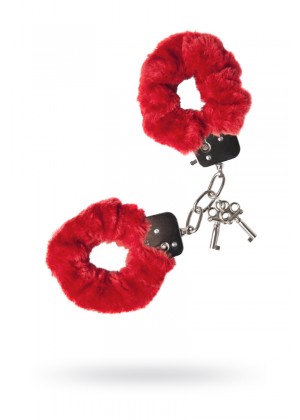 Наручники TOYFA Theatre, меховые, красные, 28 см. Наручники TOYFA Theatre, меховые, красные, 28 см.