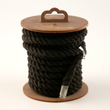 Хлопковая веревка для шибари, на катушке, 5 метров, черная