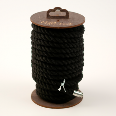 Хлопковая веревка для шибари, на катушке, 20 метров, черная