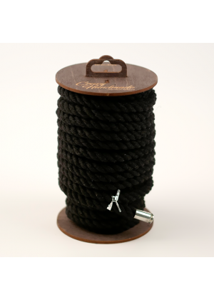 Хлопковая веревка для шибари, на катушке, 20 метров, черная