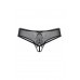 Трусики с кружевной вставкой открытые SoftLine Collection, черный, M/L