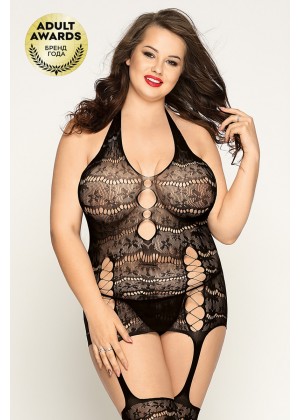 Костюм-сетка и стринги Candy Girl Kandy черные, 2XL Костюм-сетка и стринги Candy Girl Kandy черные, 2XL