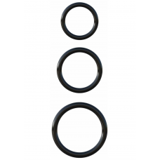 Набор эрекционных колец, 3 шт. 2,5/2/1,5 см, черные