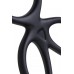 Тройное кольцо на пенис A-Toys by TOYFA KRAKEN, силикон, черный, 10 см