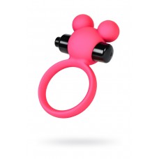 Эрекционное виброкольцо на пенис A-Toys by TOYFA, силикон, розовое, Ø 3,1 см