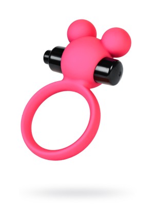 Эрекционное виброкольцо на пенис A-Toys by TOYFA, силикон, розовое, Ø 3,1 см