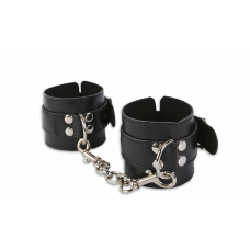 Черные наручники с ремешками