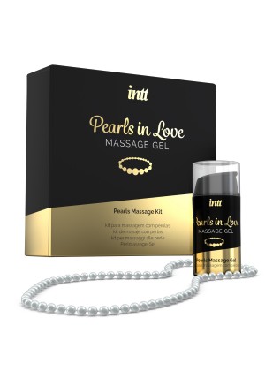 Набор для интимного массажа с жемчужным ожерельем, 15 мл, Intt Pearls in Love