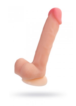 Фаллоимитатор RealStick Silicone Hugh J, телесный, 20,5 см