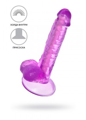 Реалистичный фаллоимитатор A-Toys by TOYFA Celiam, TPE, фиолетовый, 20,5 см