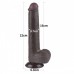 Реалистичный фаллоимитатор, Sliding Skin, 22*3,7 см, черный