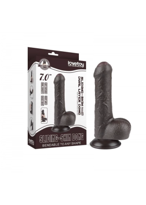 Реалистичный фаллоимитатор Lovetoy Sliding Skin (18,3×3,5 см) с двойной плотностью черный Реалистичный фаллоимитатор Lovetoy Sliding Skin (18,3×3,5 см) с двойной плотностью черный