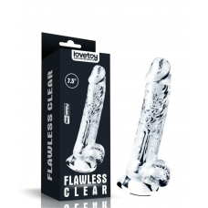 Прозрачный фаллоимитатор Flawless Clear LoveToy, 19 см