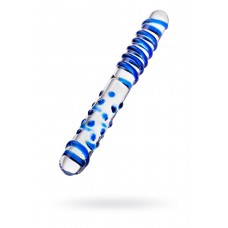 Двусторонний фаллоимитатор Sexus Glass, Сткекло, Прозрачный, 22см