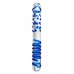 Двусторонний фаллоимитатор Sexus Glass, Сткекло, Прозрачный, 22см