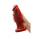 Вибратор Black&Red by TOYFA Monster Saur, силикон, красно-черный, 21,7 см