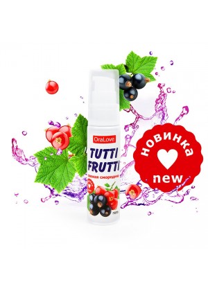 Съедобная гель-смазка TUTTI-FRUTTI для орального секса со вкусом свежая смородина, 30 гр