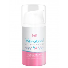 Жидкий интимный гель с эффектом вибрации Сахарная вата, Intt vibration Cotton candy, 15 мл.