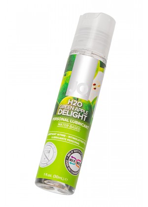 Съедобный лубрикант со вкусом зеленого яблока JO H2O Green Apple, 30 мл