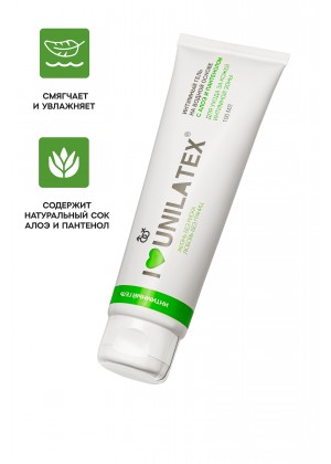 Гель-лубрикант Unilatex Gel, Алоэ Вера + Пантенол, 100 мл.