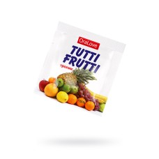 Съедобная гель-смазка TUTTI-FRUTTI для орального секса со вкусом экзотических фруктов, 4гр