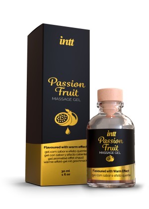 Съедобный гель для интимного массажа, 30 мл (маракуйя), Intt Passion Fruit Massage Gel