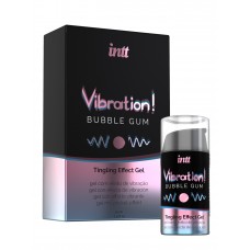 Жидкий интимный гель с эффектом вибрации Жевательная резинка, 15 мл, Intt Vibration Bubble Gum