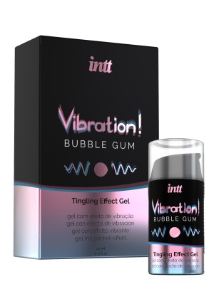 Жидкий интимный гель с эффектом вибрации Жевательная резинка, 15 мл, Intt Vibration Bubble Gum