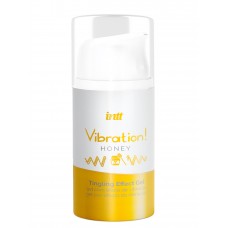 Жидкий интимный гель с эффектом вибрации Мёд, Intt Honey Vibration, 15 мл.