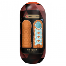 Мастурбатор с прокручивающим эффектом + шарик, "Pretty Love Caspar", оранжевый