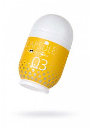 Мастурбатор нереалистичный MensMax CAPSULE 03 Kanoko, TPE, желтый, 8 см