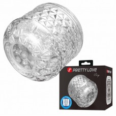 Нереалистичный мастурбатор с текстурированным каналом Crystle, прозрачный