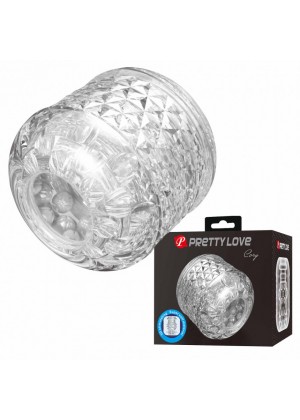 Нереалистичный мастурбатор с текстурированным каналом Crystle, прозрачный Нереалистичный мастурбатор с текстурированным каналом Crystle, прозрачный