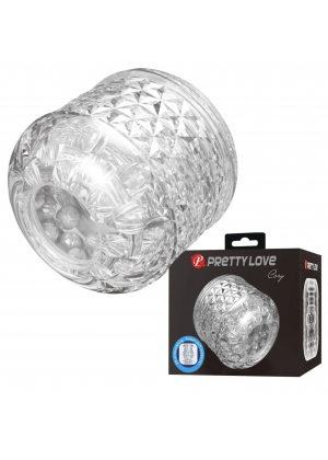 Нереалистичный мастурбатор с текстурированным каналом Cory, прозрачный