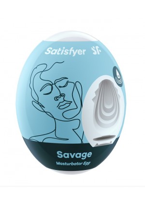 Satisfyer Egg Single Savage - инновационный влажный мастурбатор-яйцо, 7х5.5 см