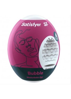 Satisfyer Egg Single Bubble - инновационный влажный мастурбатор-яйцо, 7х5.5 см