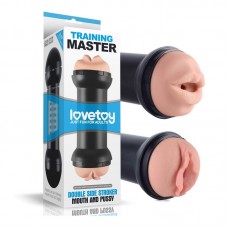 Реалистичный мастурбатор, LoveToy Training Master, вагина-рот, телесная