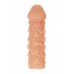 Насадка KOKOS реалистичная с дополнительной стимуляцией, TPE, телесная, 13,8 см