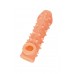 Насадка KOKOS реалистичная с дополнительной стимуляцией, TPE, телесная, 13,8 см