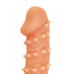 Насадка KOKOS реалистичная с дополнительной стимуляцией, TPE, телесная, 13,8 см