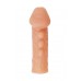 Насадка реалистичная KOKOS COCK SLEEVE 008-S с дополнительной стимуляцией, TPE, телесная, 13.8 см