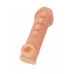 Насадка реалистичная KOKOS COCK SLEEVE 008-S с дополнительной стимуляцией, TPE, телесная, 13.8 см