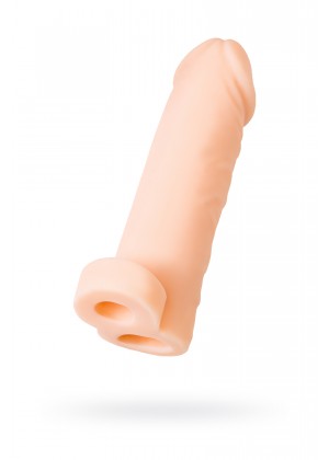 Насадка XLover by TOYFA Increase+ для увеличения размера, с кольцом, TPR, телесный 16 см